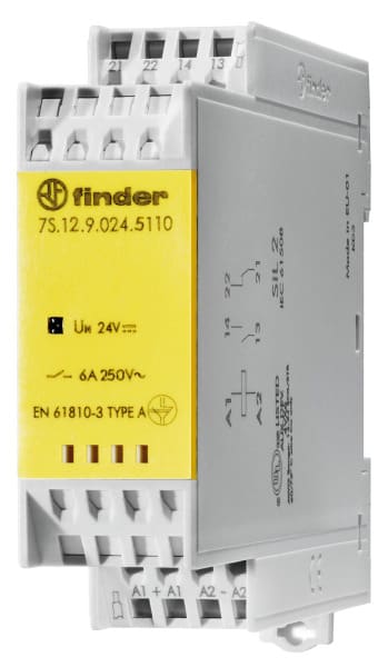 FINDER - Relaismodul zwangsgeführte Kontakte, 1S+1Ö für 6A, Anschlussspannung 24VDC