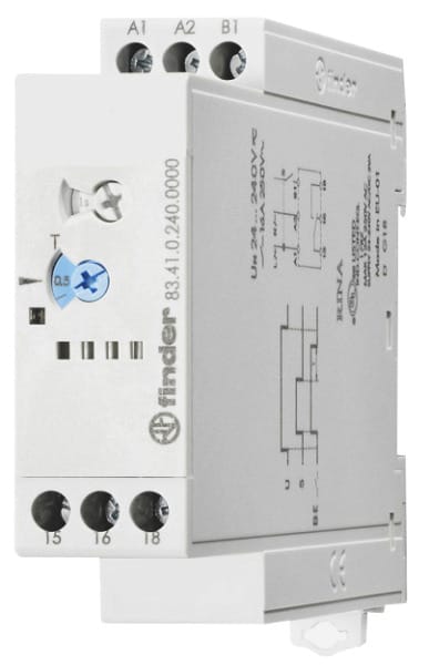 FINDER - Zeitrelais, Rückfallverzögerung, 1 W 16A, für 24 bis 240VAC/DC