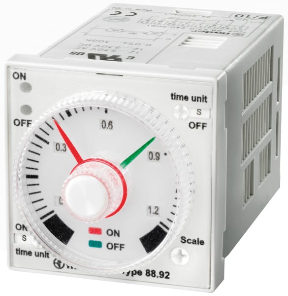 FINDER - Zeitrelais Fronteinbau, asym.Taktgeber-pausebeginnend, 2 W 8A, 12-230VAC/DC