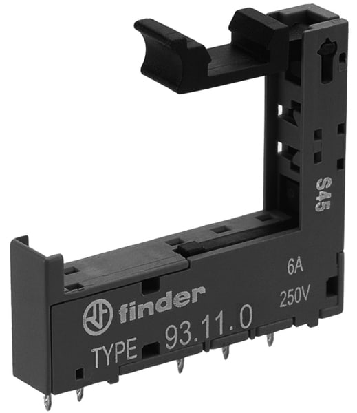 FINDER - Fassung,schwarz, mit Printanschlüssen, für Relais 34.51 oder 34.81