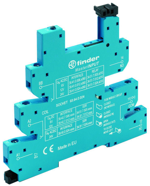 FINDER - Fassung Schraubanschlüsse, für Relais 34.51 oder 34.81, für 6 bis 24VAC/DC