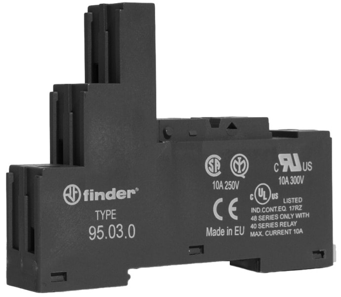 FINDER - Fassung Schraubanschlüsse,schwarz, für Relais 40.31