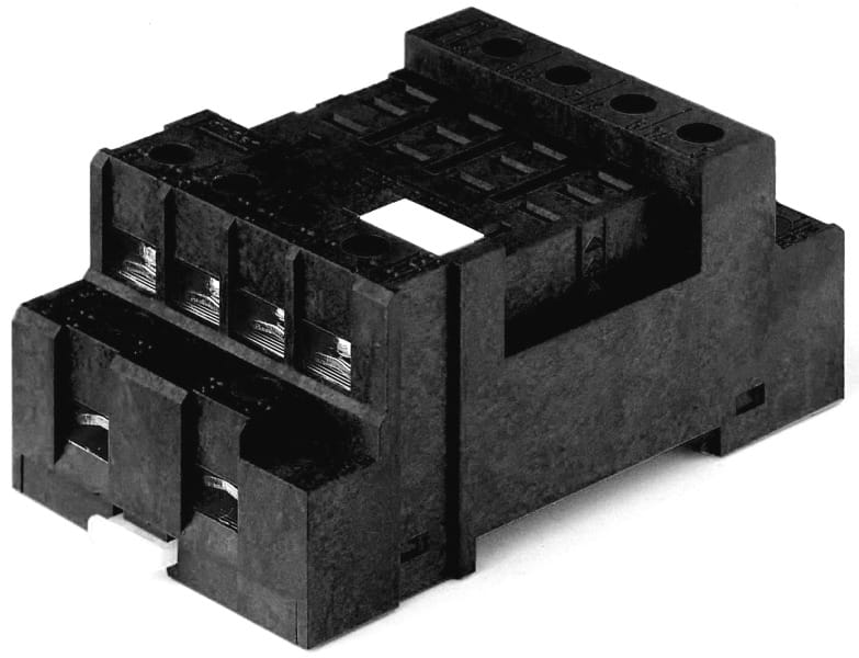 FINDER - Fassung Schraubanschlüsse,schwarz, für Relais 56.34
