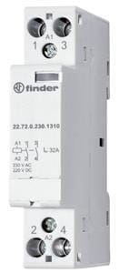 FINDER - Installationsschütz, 2 Schließer 32 A, Spule 24 V AC/DC