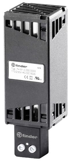 FINDER - Heizung für Schaltschrank, ohne Heizgebläse, Heizleistung 50 W, für 110-230 V AC/DC