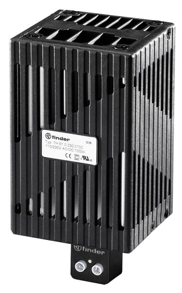 FINDER - Heizung für Schaltschrank, ohne Heizgebläse, Heizleistung 100 W, für 110-230 V AC/DC