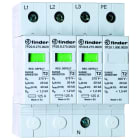 FINDER - Überspannungsableiter Typ 2, 3 Varistoren und Funkenstrecke (N-PE), für 3-phasige TN-S und TT-Netze