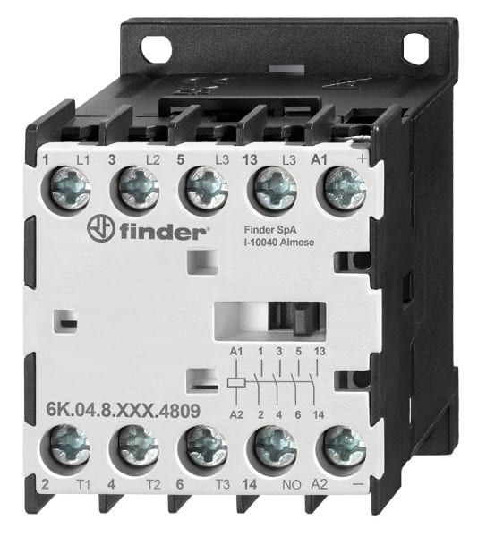 FINDER - Mini-Industrieschütz für Tragschiene, 3 Schließer 12 A (400 V – AC 3)