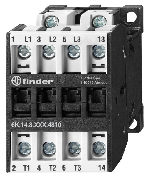 FINDER - Industrieschütz für Tragschiene, 3 Schließer 18 A (400 V – AC 3)