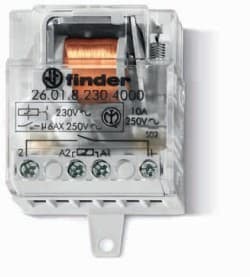 FINDER - Stromstoßschalter für UP-Dose, 1 Schließer 10 A, 230 V AC