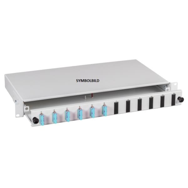 CABLEDOC - 19'' Spleißbox OM3 6x ST Duplex Kupplungen montiert, Breakoutbox