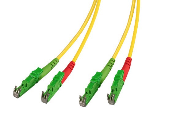 CABLEDOC - LWL-Patchkabel 2mm OS2 LSOH E2000/APC 8° <> E2000/APC 8° 2m