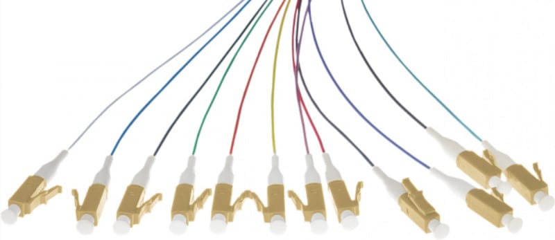 CABLEDOC - LWL LC-Pigtail Simplex OM3 12-färbig VPE 12 Stk