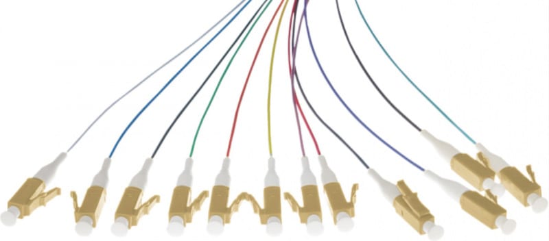 CABLEDOC - LWL LC-Pigtail Simplex OM4 12-färbig VPE 12 Stk