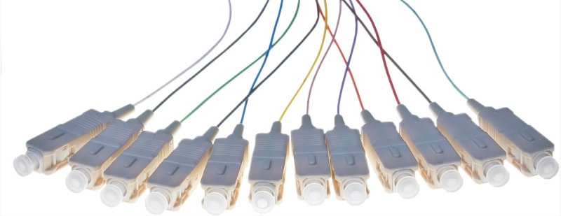 CABLEDOC - LWL SC-Pigtail Simplex OM4 12-färbig VPE 12 Stk