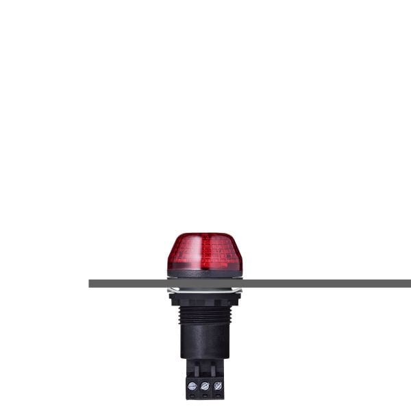 AUER - IBS LED-Einbauleuchte 30mm Warn-/Blinkl. rot, 230/240 V AC, schwarz