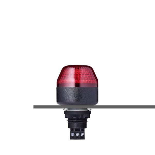 AUER - IBM LED-Einbauleuchte 45mm Warn-/Blinkl. rot, 24 V AC/DC, schwarz