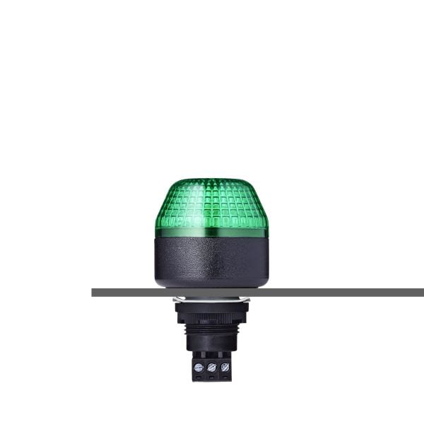 AUER - IBM LED-Einbauleuchte 45mm Warn-/Blinkl. grün, 24 V AC/DC, schwarz