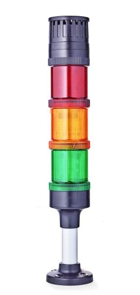 AUER - ECO60 modulare Signalsäule Ø 60mm 24 V AC/DC Summer rot-orange-grün, schwarz