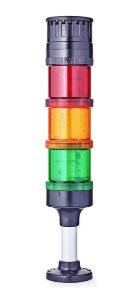 AUER - ECO70 modulare Signalsäule Ø 70mm 24 V AC/DC Summer rot-orange-grün, schwarz