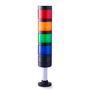 AUER - PC7 Signalsäule Ø 70mm 24 V AC/DC rot-orange-grün-blau, 100mm, schwarz