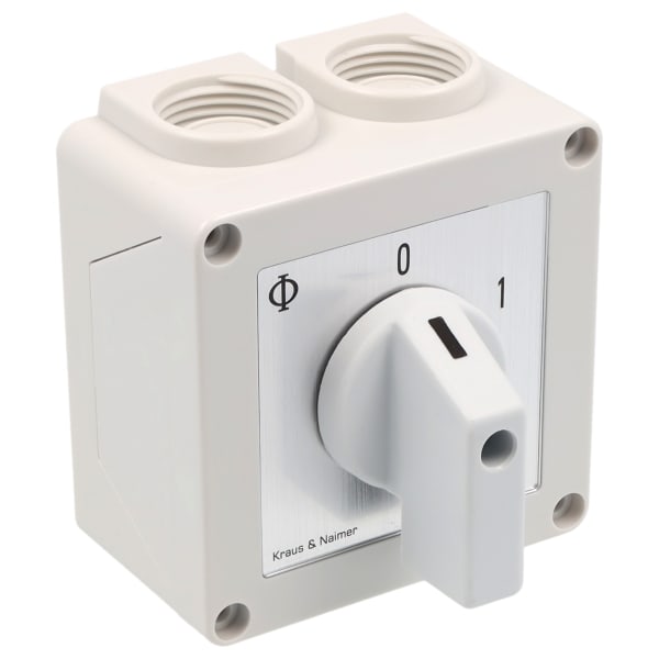KRAUS&NAIMER - Ausschalter 20A,1pol.,'0-1',60Grad,AP-Geh.IP42