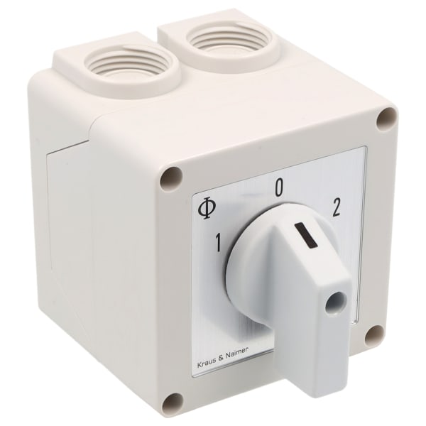 KRAUS&NAIMER - Umschalter m.0 20A,3pol.,'1-0-2',60Grad,AP-Geh.IP42