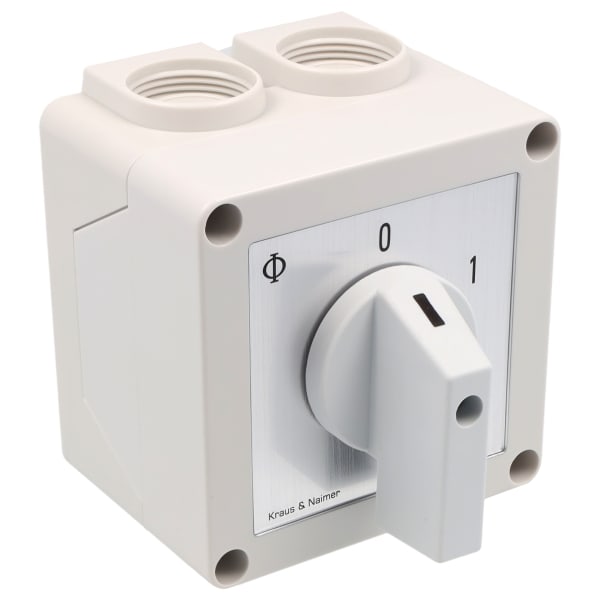 KRAUS&NAIMER - Ausschalter 25A,3pol.,'0-1',60Grad,AP-Geh.IP42