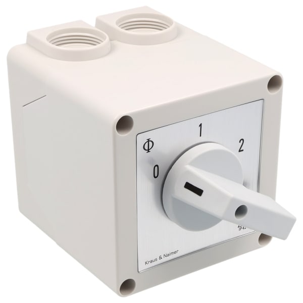KRAUS&NAIMER - Dahlanderschalter 1 Drehr.,0-D-DS,AP-Geh.IP42