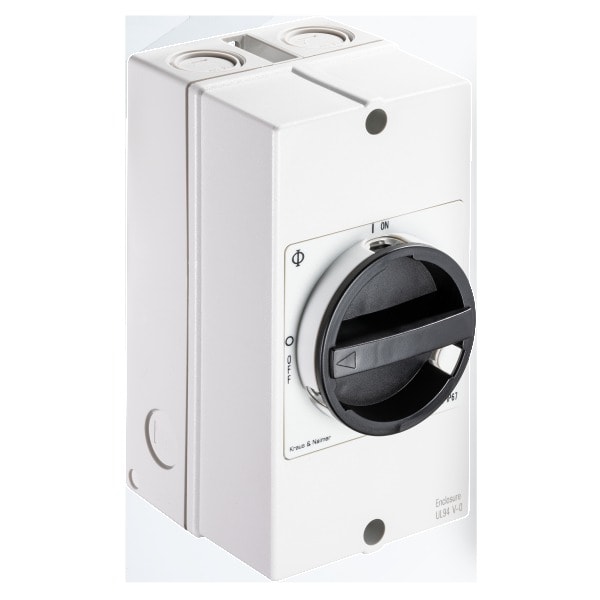 KRAUS&NAIMER - Hauptschalter 25A/7,5kW(AC-23B),3pol.+1NO/1NC,AP-Geh.IP66