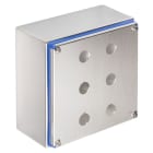 KRAUS&NAIMER - Edelstahl Schaltergehäuse BxHxT 200 x 200 x 100, 6 Einbaustellen