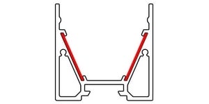 BARTHELME - Reflektorband passend für LED-Profil CATania 2525 Rolle 10 mtr.