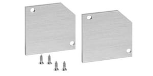 BARTHELME - Endkappen-Set rechteck. Aluminium eloxiert für LED-Profil CATania Angolo 3030
