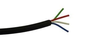 BARTHELME - Kabel 4-polig schwarz rund PUR für den Außenbereich 1 m