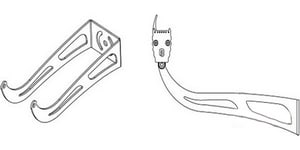 BARTHELME - Wandhalterung lang Wandabstand: 201 mm V2A-Edelstahl