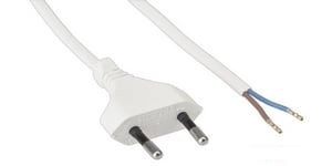 BARTHELME - Netzanschlussleitung mit Eurostecker PVC weiß 2x 075 mm² 20 m