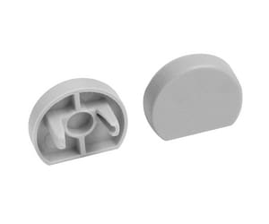 BARTHELME - Endkappen-Set Kunststoff grau ohne Bohrung für LED-Profil Bardolino R mini