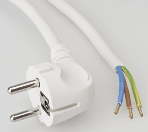 BARTHELME - Netzanschlussleitung mit Schukostecker PVC weiß 3x 075 mm² 1.5 m