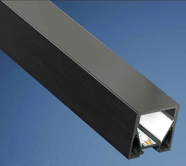 BARTHELME - Abdeckung opalschwrz. PMMA f. LED-Prof. d. CATania 30-Blackline-Serie 1 m