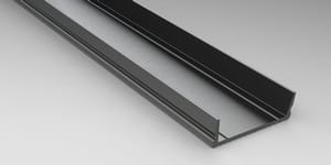 BARTHELME - CATania 30-Einlegerprofil Aluminium schwarz eloxiert 1 m