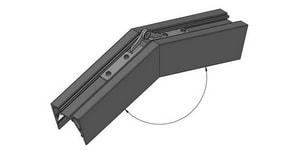 BARTHELME - Profilverbinder einstellbar f. eine an-/absteigende Lichtlinie V2A-Edelstahl