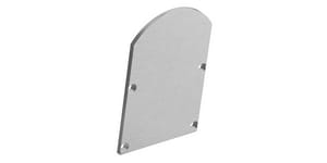 BARTHELME - Endkappen-Set halbrund Aluminium eloxiert passend für LED-Profil CATania 4050