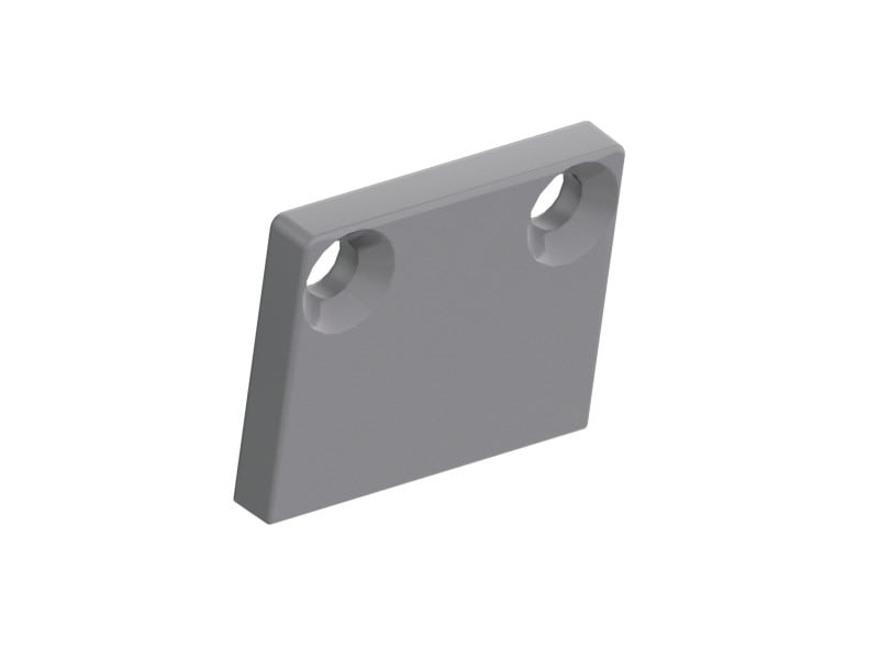 BARTHELME - BARdolino Midi flach Endkappenset Kunststoff grau 15x12x2 mm