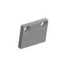 BARTHELME - BARdolino Midi flach Endkappenset Kunststoff grau 15x12x2 mm