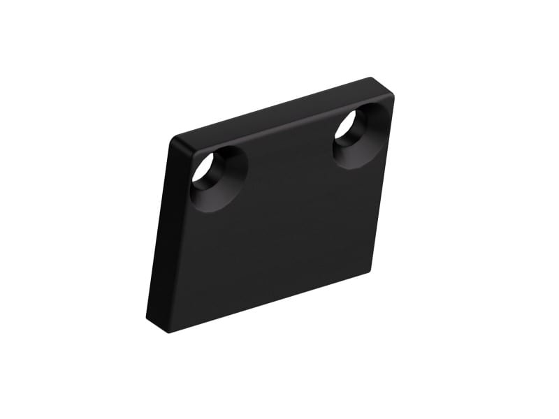 BARTHELME - BARdolino Midi flach Endkappenset Kunststoff schwarz 15x12x2 mm