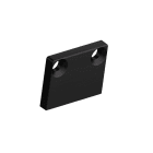 BARTHELME - BARdolino Midi flach Endkappenset Kunststoff schwarz 15x12x2 mm