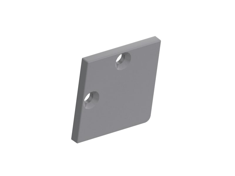 BARTHELME - BARdolino Midi Angolo Endkappenset eckig Kunststoff grau 20x20x2 mm