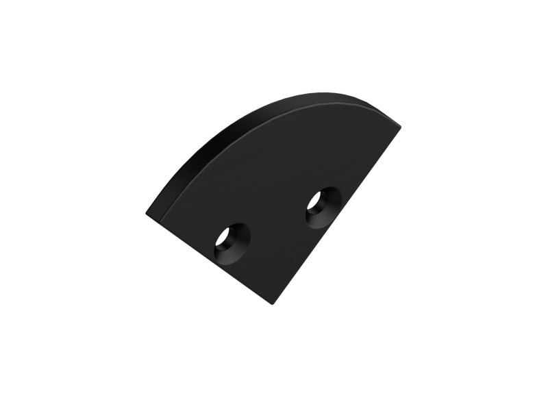 BARTHELME - BARdolino Midi Angolo Endkappenset rund Kunststoff schwarz 20x20x2 mm