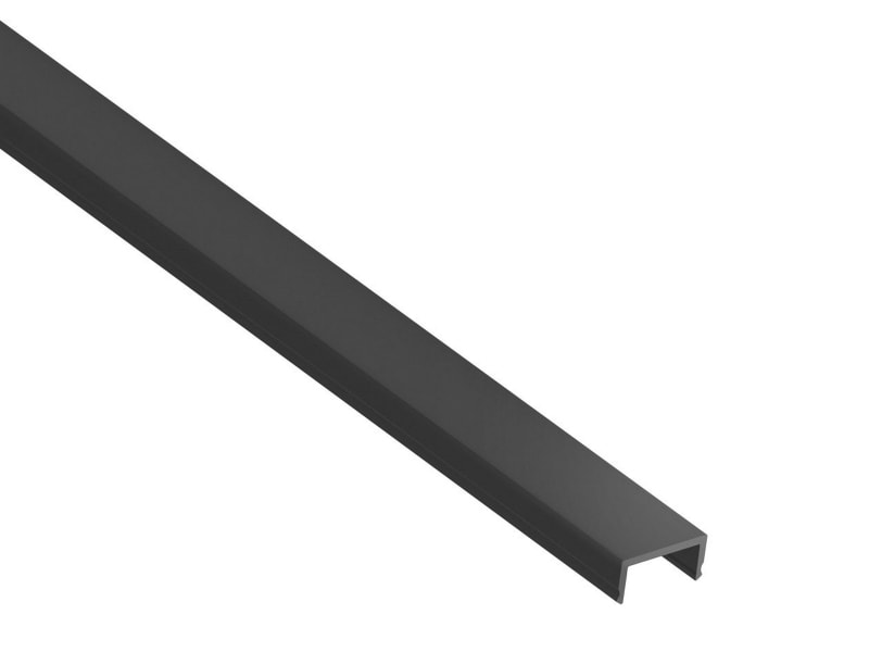 BARTHELME - Abdeckung opalschwarz PMMA für LED-Profil BARdolino Midi flach/T  5 m