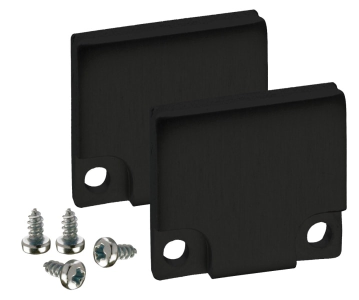 BARTHELME - BARdolino hoch Endkappen Aluminium pulverbeschichtet RAL9005 18,4x19,7 mm 3 mm 2 Stück